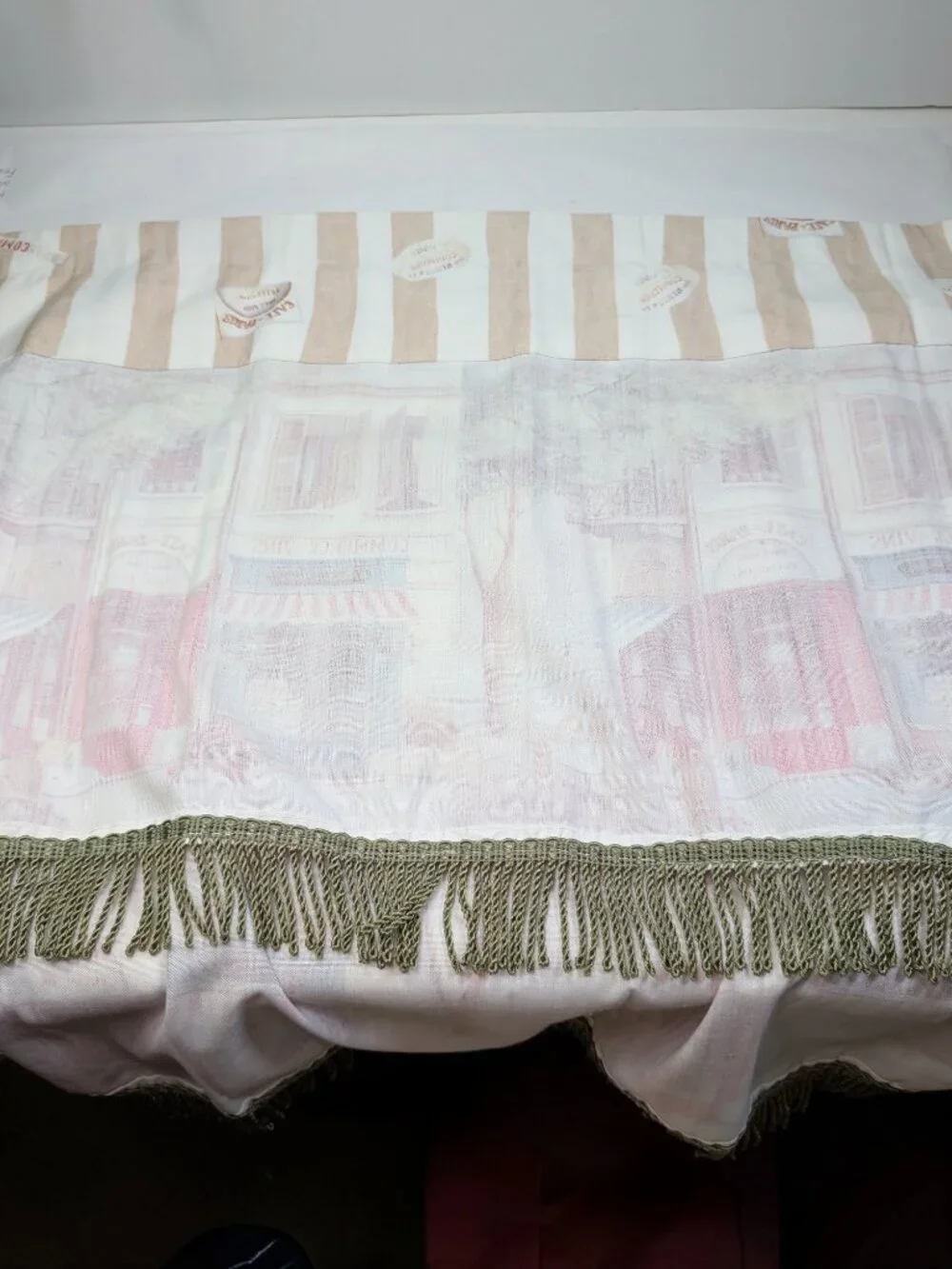 French Paris Cafe Bistro Window Valance Tier Curtains Pair Tweel Home 59